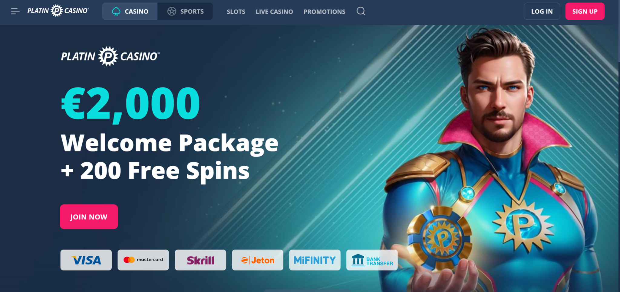 Platin Casino Spielen und gewinnen Sie noch heute mit exklusiven Boni!